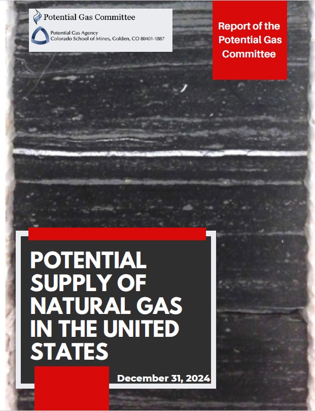 Year-end 2024 report A map labeling locations of all natural gas resources in the United States.